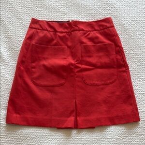 LOFT Red Midi Skirt